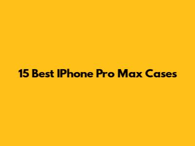 15 Best IPhone Pro Max Cases