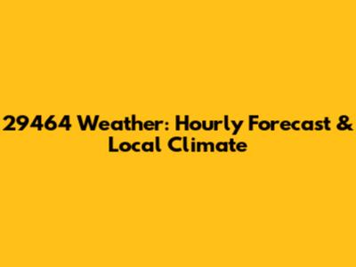 29464 Weather: Hourly Forecast & Local Climate