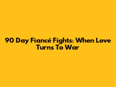 90 Day Fiancé Fights: When Love Turns To War