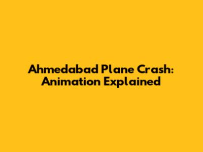 Ahmedabad Plane Crash: Animation Explained