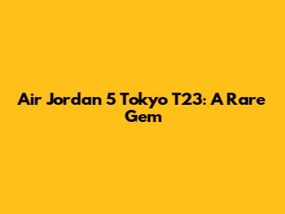 Air Jordan 5 Tokyo T23: A Rare Gem