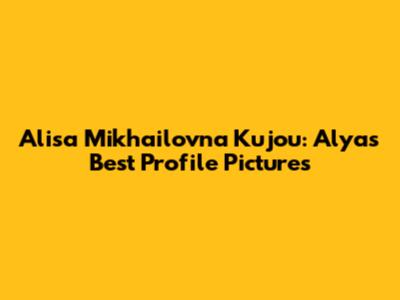 Alisa Mikhailovna Kujou: Alya's Best Profile Pictures