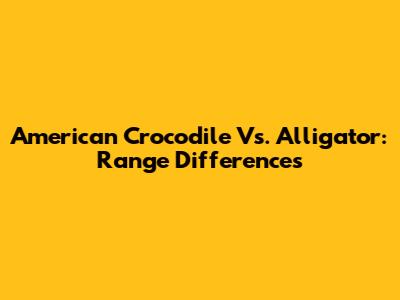 American Crocodile Vs. Alligator: Range Differences