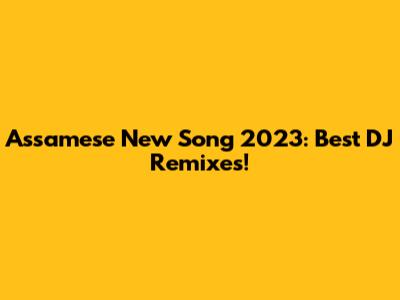 Assamese New Song 2023: Best DJ Remixes!