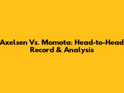 Axelsen Vs. Momota: Head-to-Head Record & Analysis