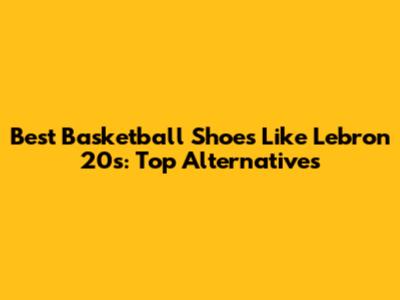 Best Basketball Shoes Like Lebron 20s: Top Alternatives