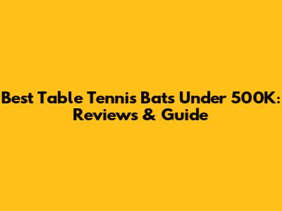 Best Table Tennis Bats Under 500K: Reviews & Guide