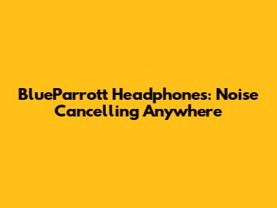 BlueParrott Headphones: Noise Cancelling Anywhere