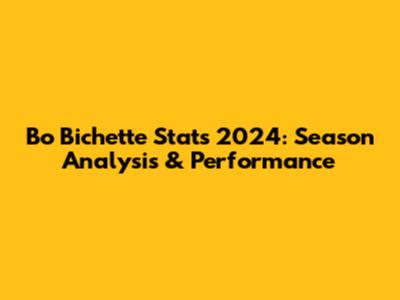 Bo Bichette Stats 2024: Season Analysis & Performance