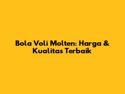 Bola Voli Molten: Harga & Kualitas Terbaik