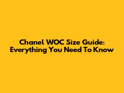 Chanel WOC Size Guide: Everything You Need To Know