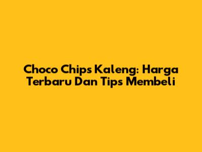 Choco Chips Kaleng: Harga Terbaru Dan Tips Membeli