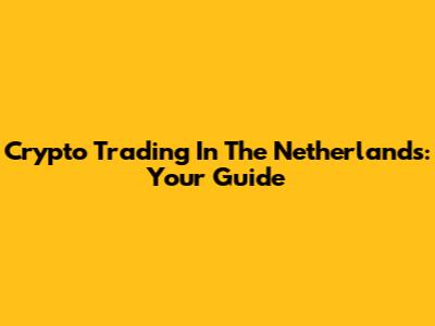 Crypto Trading In The Netherlands: Your Guide