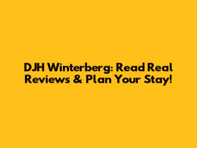DJH Winterberg: Read Real Reviews & Plan Your Stay!