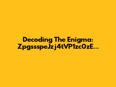 Decoding The Enigma: ZpgssspeJzj4tVP1zc0zE...