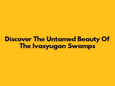 Discover The Untamed Beauty Of The Ivasyugan Swamps