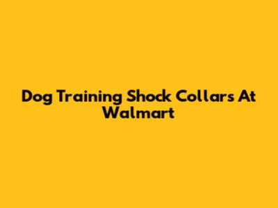 Dog Training Shock Collars At Walmart