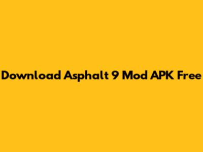 Download Asphalt 9 Mod APK Free