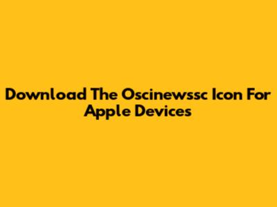Download The Oscinewssc Icon For Apple Devices