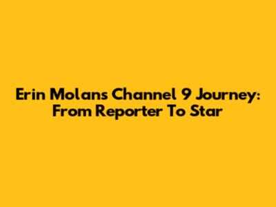 Erin Molan's Channel 9 Journey: From Reporter To Star