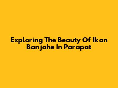 Exploring The Beauty Of Ikan Banjahe In Parapat