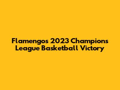 Flamengo's 2023 Champions League Basketball Victory
