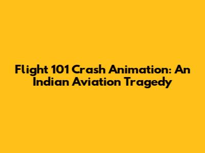 Flight 101 Crash Animation: An Indian Aviation Tragedy
