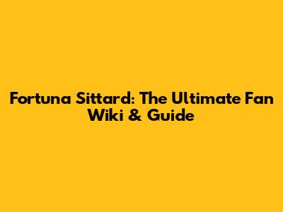 Fortuna Sittard: The Ultimate Fan Wiki & Guide
