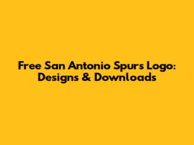 Free San Antonio Spurs Logo: Designs & Downloads