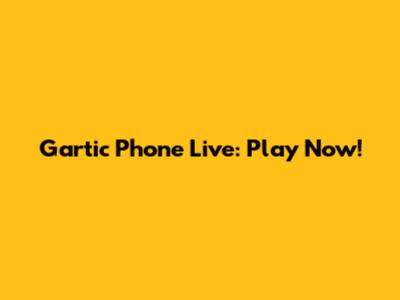 Gartic Phone Live: Play Now!