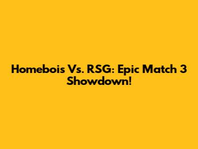 Homebois Vs. RSG: Epic Match 3 Showdown!