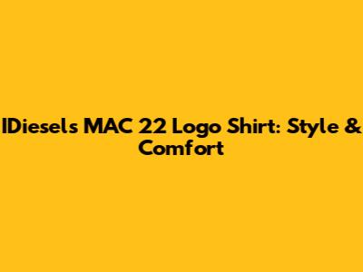 IDiesel's MAC 22 Logo Shirt: Style & Comfort