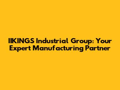 IIKINGS Industrial Group: Your Expert Manufacturing Partner