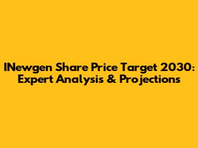 INewgen Share Price Target 2030: Expert Analysis & Projections