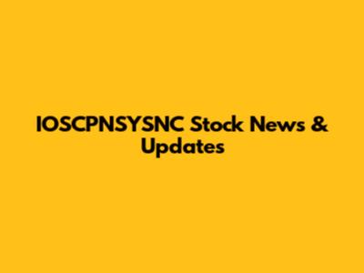 IOSCPNSYSNC Stock News & Updates