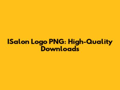 ISalon Logo PNG: High-Quality Downloads
