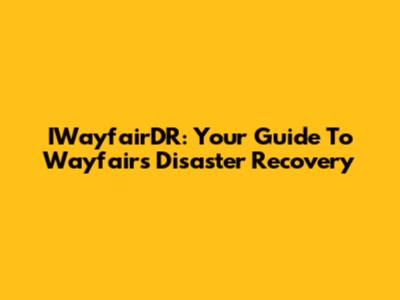 IWayfairDR: Your Guide To Wayfair's Disaster Recovery