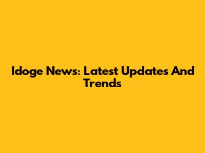Idoge News: Latest Updates And Trends