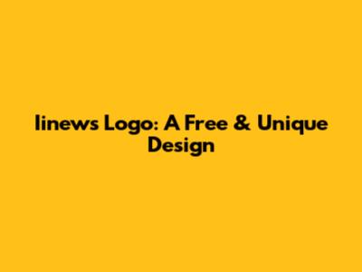 Iinews Logo: A Free & Unique Design