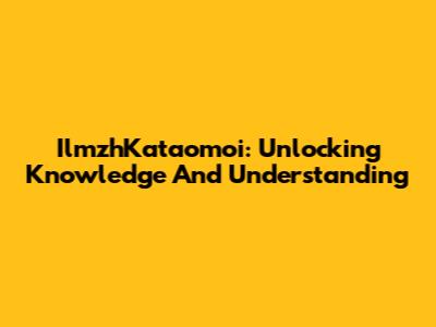IlmzhKataomoi: Unlocking Knowledge And Understanding