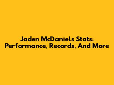 Jaden McDaniels Stats: Performance, Records, And More
