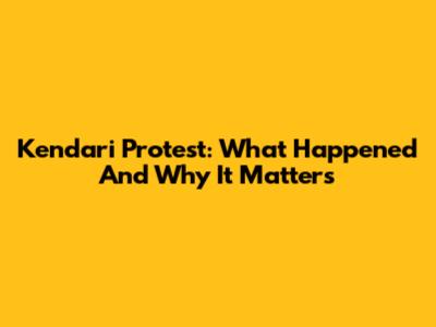 Kendari Protest: What Happened And Why It Matters