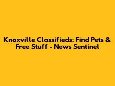 Knoxville Classifieds: Find Pets & Free Stuff - News Sentinel