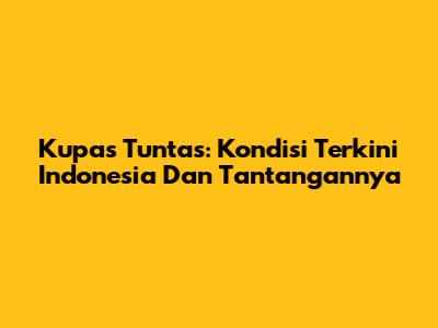 Kupas Tuntas: Kondisi Terkini Indonesia Dan Tantangannya