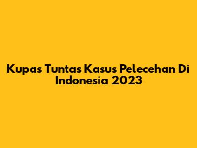 Kupas Tuntas Kasus Pelecehan Di Indonesia 2023