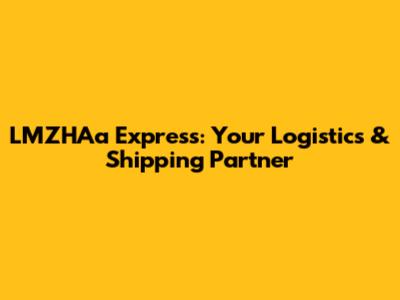 LMZHAa Express: Your Logistics & Shipping Partner