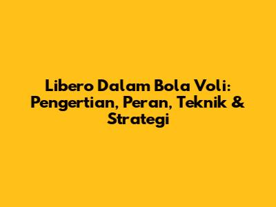 Libero Dalam Bola Voli: Pengertian, Peran, Teknik & Strategi
