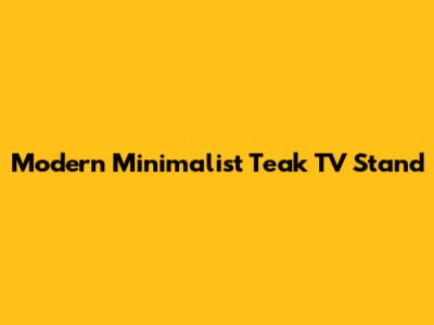 Modern Minimalist Teak TV Stand