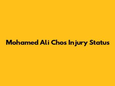 Mohamed Ali Cho's Injury Status