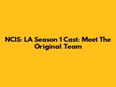 NCIS: LA Season 1 Cast: Meet The Original Team